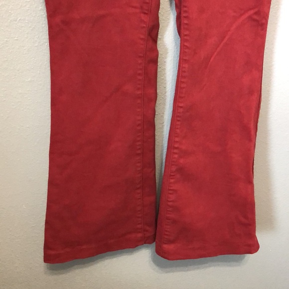 Torrid Bombshell Flare Super Soft High-Rise Jeans rhubarb red Women's 12R pants - Picture 4 of 14